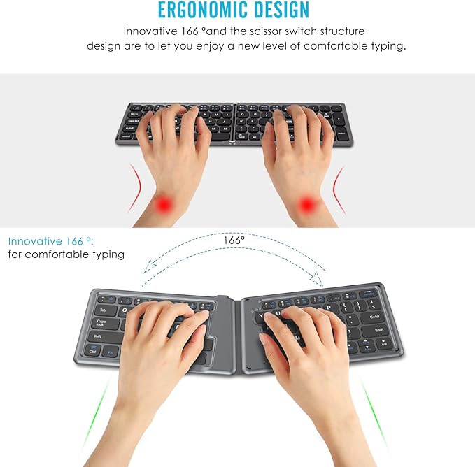 Apple, Aerospace Folding Bluetooth Keyboard Ipad