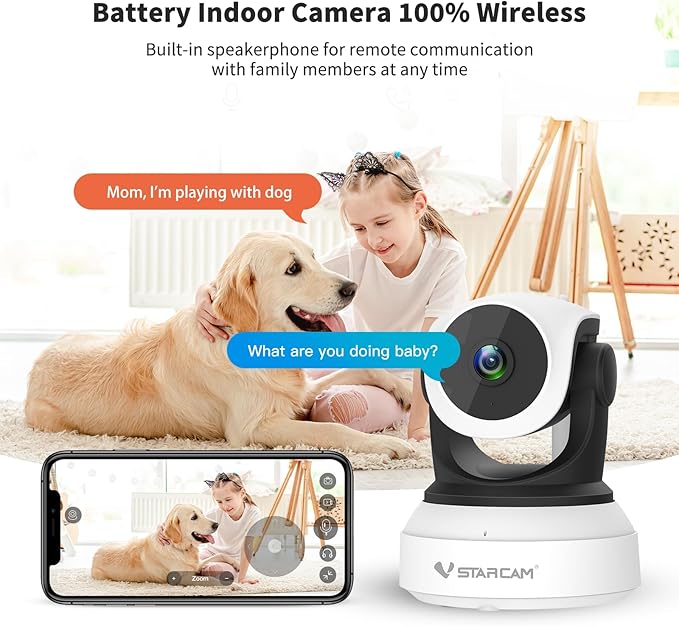 VSTARCAM 2K Battery Powered Security Camera